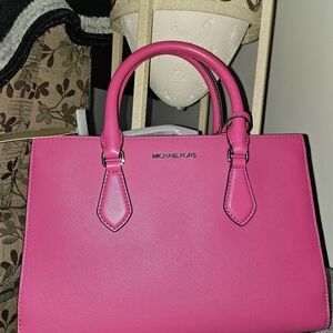 Michael Kors Bright Pink Saffiano Leather Satchel